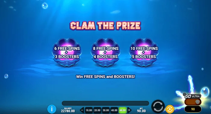 Manta Mayhem - simpukan valinta Clam The Prize -toiminnossa